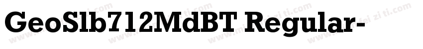 GeoSlb712MdBT Regular字体转换